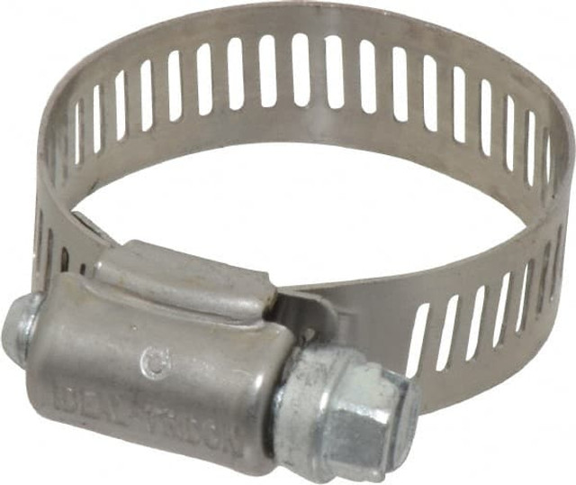 IDEAL TRIDON 5716051 Worm Gear Clamp: SAE 16, 11/16 to 1-1/2" Dia, Stainless Steel Band