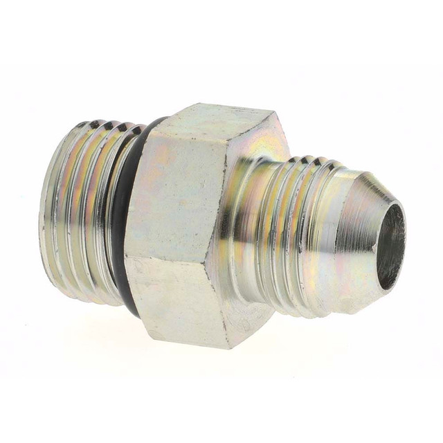 Parker KP75896 Steel Flared Tube Connector: 1/2" Tube OD, 7/8-14 Thread, 37 ° Flared Angle