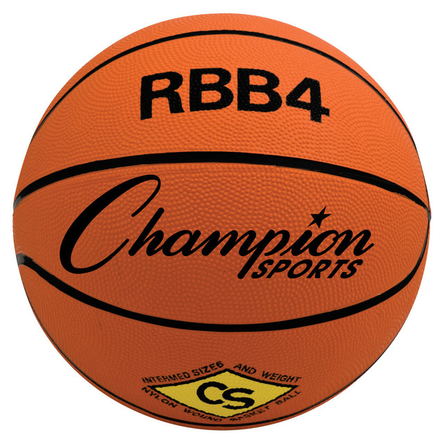 CHAMPION SPORTS RBB4 Intermediate Basketball, Size 6, Orange CHAMPION SPORTS RBB4 Intermediate Basketball, Size 6, Orange