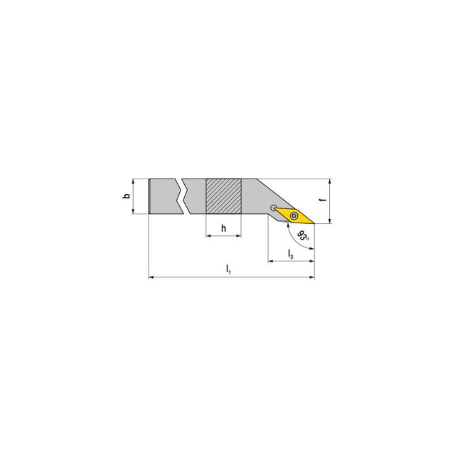 Ceratizit 70697125 Indexable Turning Toolholders; Toolholder Style: SVJCL ; Lead Angle: 93.000 ; Insert Holding Method: Screw ; Shank Width (mm): 25.00 ; Shank Height (mm): 25.00 ; Overall Length (mm): 150.0000