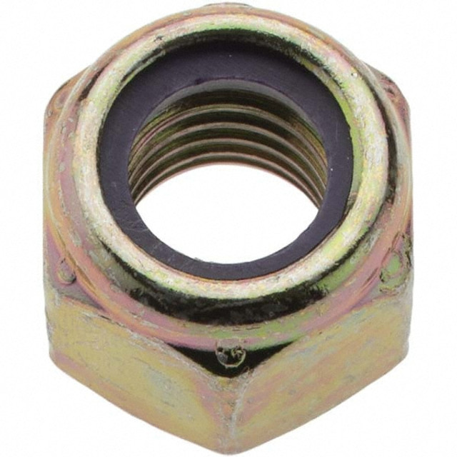 Value Collection 39655 Hex Lock Nut: Insert, Nylon Insert, 1/2-13, Grade 8 Steel, Zinc Yellow Dichromate Finish