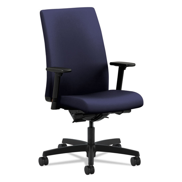 HON COMPANY IW104CU98 Ignition Series Mid-Back Work Chair, Supports Up to 300 lb, 17" to 22" Seat Height, Navy Seat/Back, Black Base