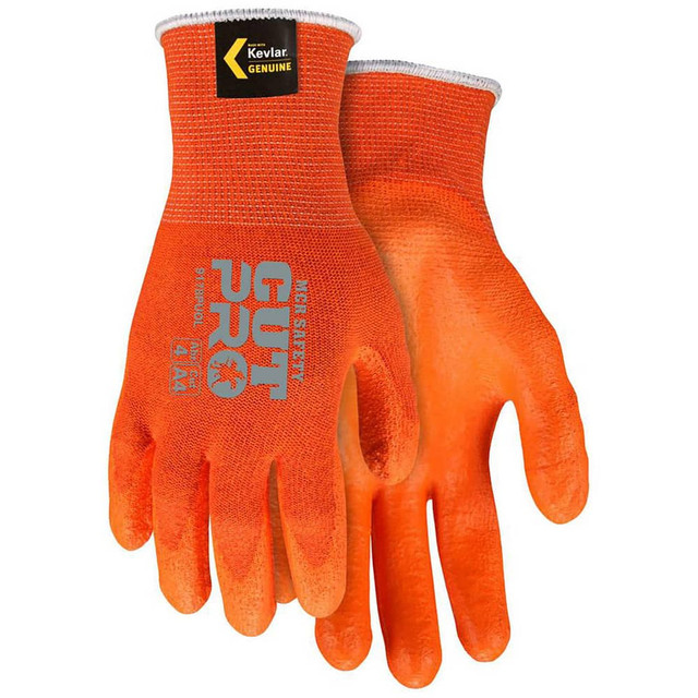 MCR Safety 9178PUOM Cut-Resistant Gloves: Size M, ANSI Cut A4, Polyurethane, Kevlar