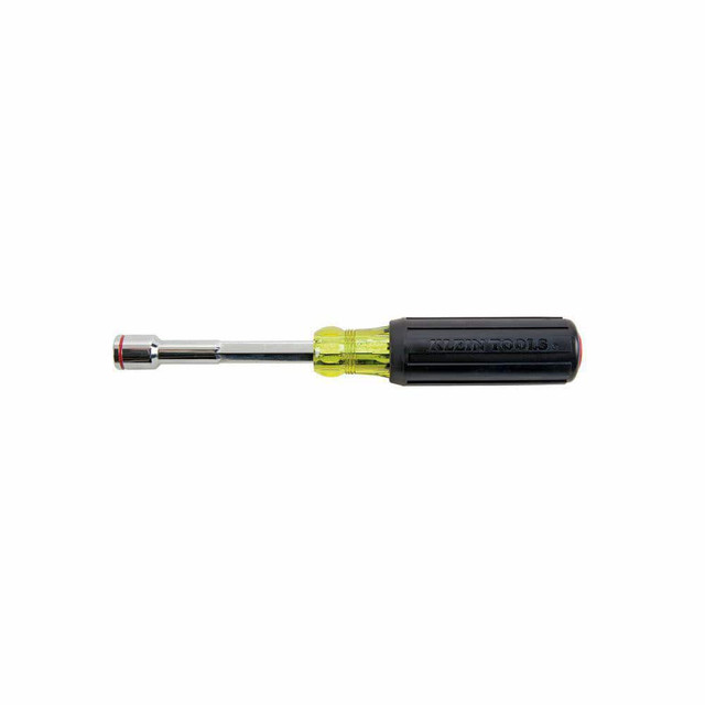 Klein Tools 635-1/2 Nut Driver: 1/2" Drive, Hollow Shaft, Cushion Grip Handle, 9-13/32" OAL