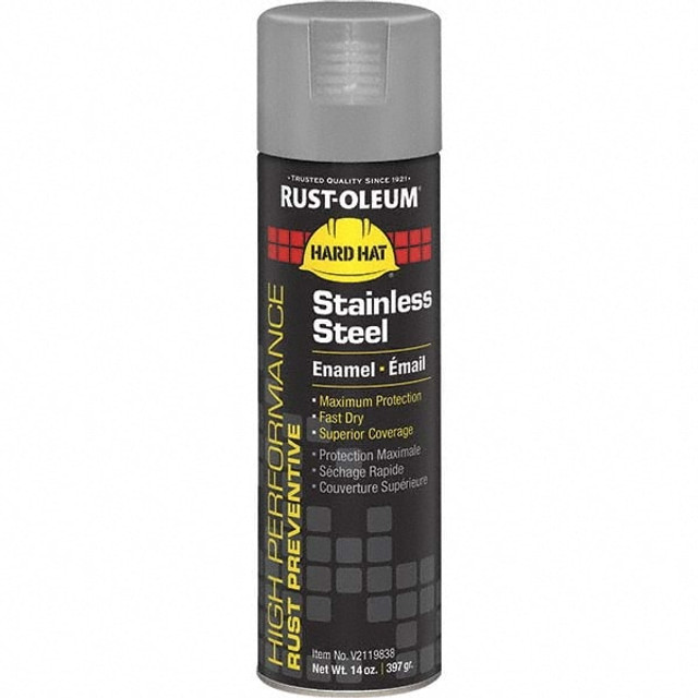 Rust-Oleum V2119838 Enamel Spray Paint: Stainless Steel, Gloss, 14 oz