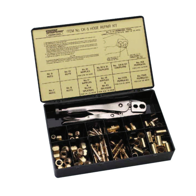 WESTERN ENTERPRISES CK-6 Hose Repair Kits, Fittings; Crimping Tool; Full color label/description chart