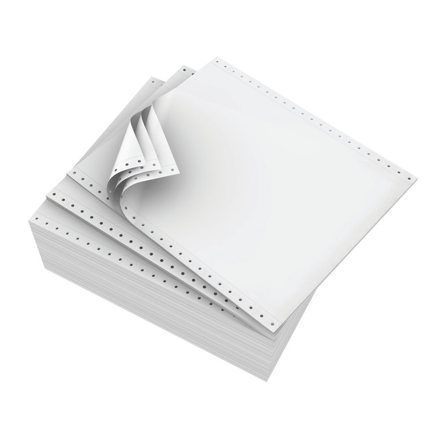 DOMTAR PAPER COMPANY, LLC Domtar 951523  Continuous Form Paper, 3-Part, Carbonless, 9 1/2in x 11in, White, Carton Of 1,200 Forms