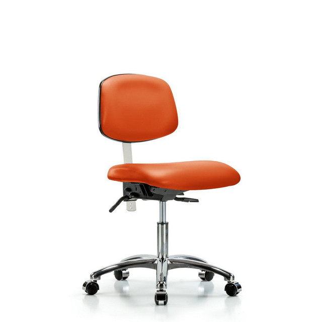 Blue Ridge Ergonomics MSC43626 Task Chair: Vinyl, Orange Kist