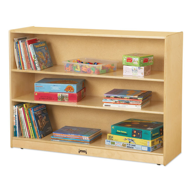 JONTI-CRAFT, INC. 0769JC Adjustable Mobile Straight-Shelves, Super-Sized, 48w x 15d x 35.5h, Birch