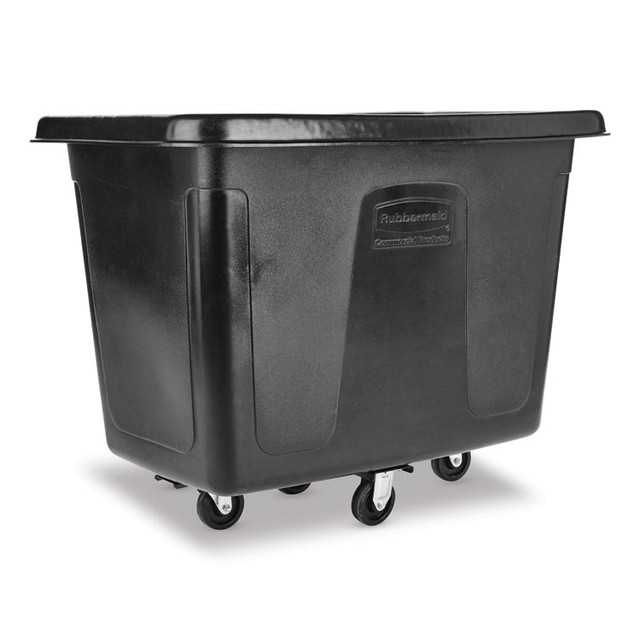 RUBBERMAID COMMERCIAL PROD. 4614 BLA Cube Truck, 105 gal, 500 lb Capacity, Plastic, Black