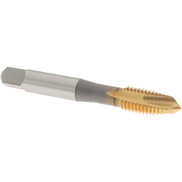 OSG 1751605 Spiral Point Tap: M10x1.50 Metric Coarse, 3 Flutes, Plug, 6H Class of Fit, Vanadium High Speed Steel, TiN Coated