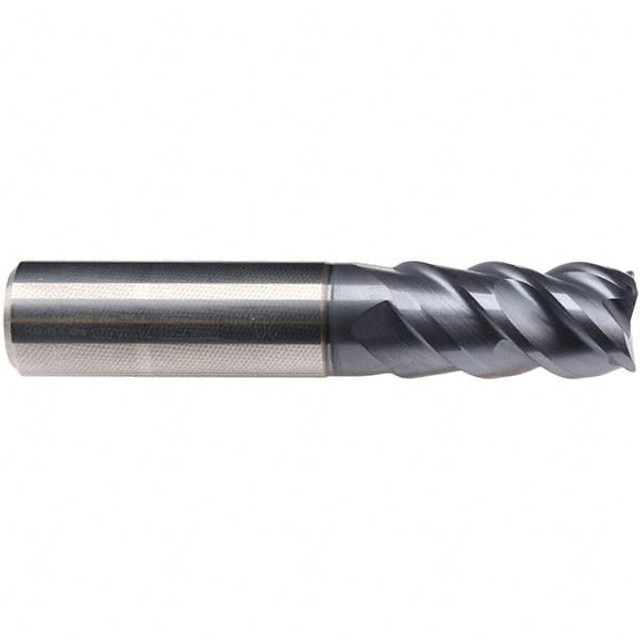 Emuge 2850A.016 16mm Diam 4-Flute 50° Solid Carbide 1mm Corner Radius Square Roughing & Finishing End Mill