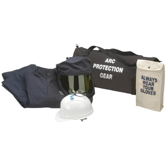 Chicago Protective Apparel AG43-JP-5XL-NG Arc Flash Clothing Kits; Protection Type: Arc Flash ; Garment Type: Jacket; Pants; Hoods ; Maximum Arc Flash Protection (cal/Sq. cm): 43.00 ; Size: 5X-Large ; Glove Type: Not Included ; Head or Face Protectio