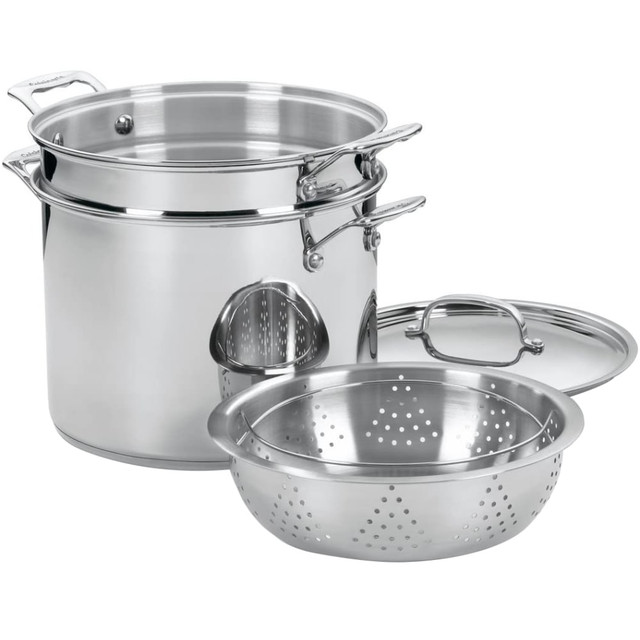 CONAIR CORPORATION 77412P1 Cuisinart Chefs Classic 4-Piece 12-Quart Pasta/Steamer Set, Silver