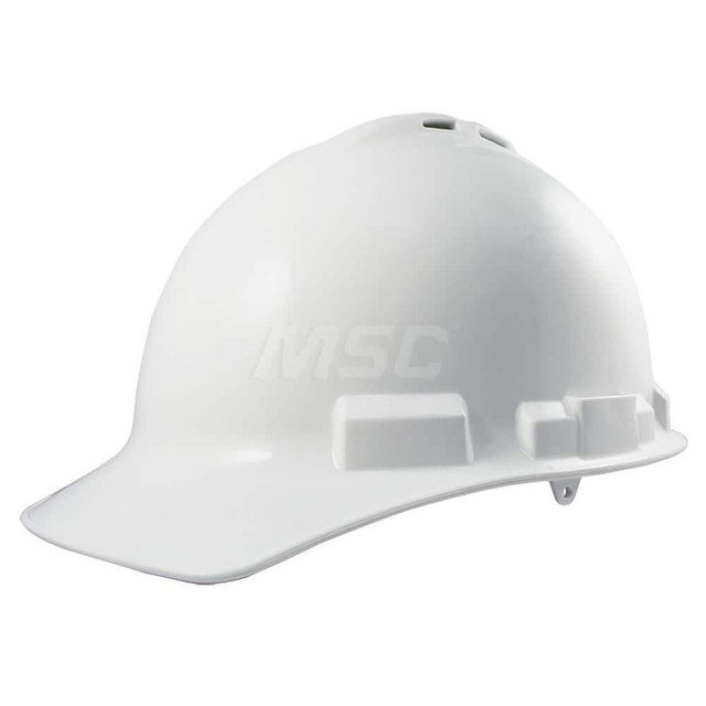 General Electric GH327RVW Hard Hat: Impact Resistant & Construction, Vented, Type 1, Class C, 4-Point Suspension