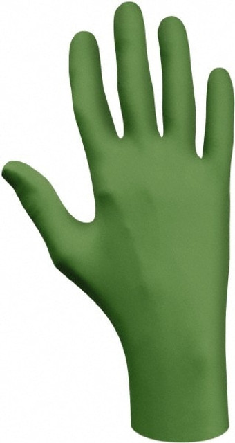 SHOWA 6110PFL Disposable Gloves: Large, 4 mil Thick, Nitrile-Coated, Nitrile, Industrial Grade