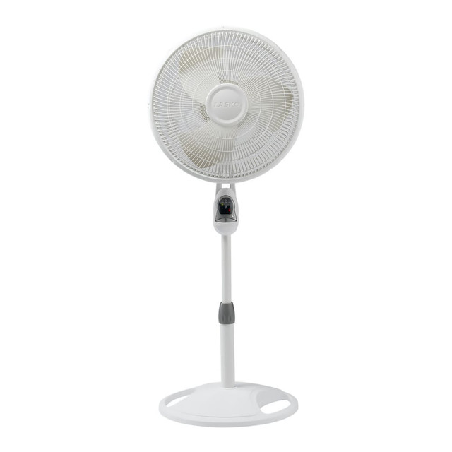 LASKO PRODUCTS, LLC 1646 Lasko 3-Speed Stand Fan with Remote Control, 47inH x 17inW x 18inD, White