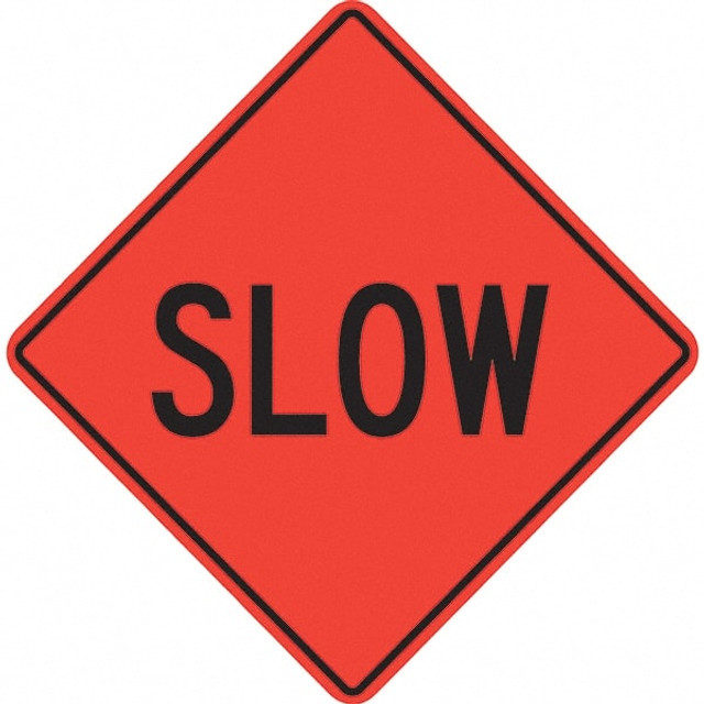 PRO-SAFE 07-800-4719-L Traffic Control Sign: Triangle, "Slow"