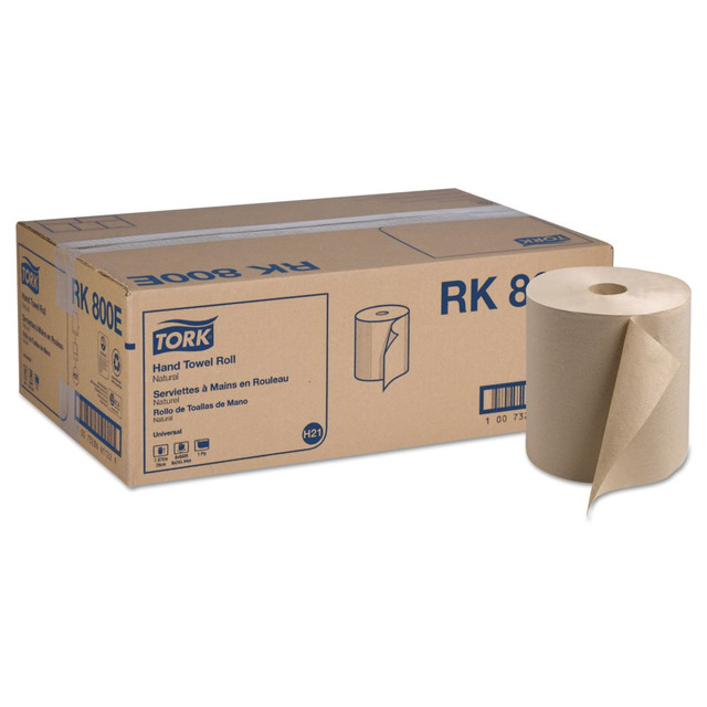 SCA TISSUE N.A. RK800E Tork Universal 1-Ply Hardwound Paper Towels, Natural, 800ft Per Roll, Pack Of 6 Rolls SCA TISSUE N.A. RK800E Tork Universal 1-Ply Hardwound Paper Towels, Natural, 800ft Per Roll, Pack Of 6 Rolls