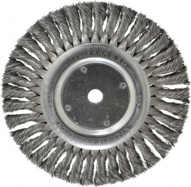 Weiler 94646 Wheel Brush: 8" Wheel Dia, Knotted