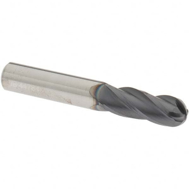 OSG 404-3750-BN11 Ball End Mill: 0.375" Dia, 1" LOC, 4 Flute, Solid Carbide