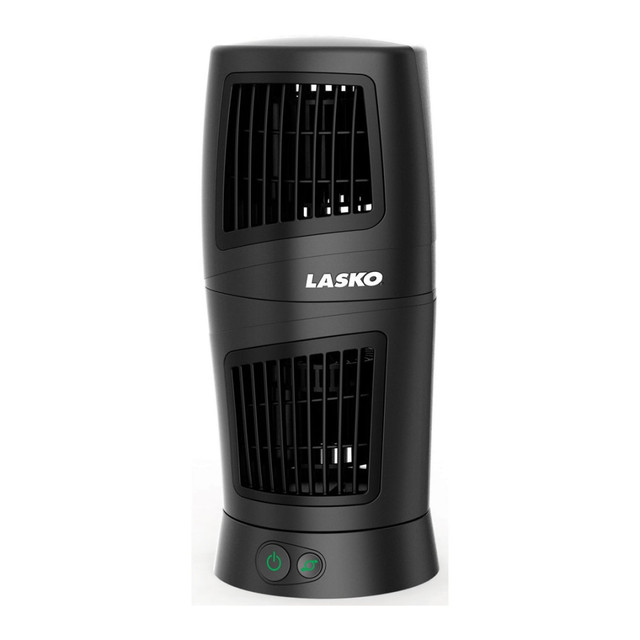 LASKO PRODUCTS, LLC 4911 Lasko Desk Fan - 11.9in Fan Diameter - 3 Speed - Quiet, Oscillating - Black