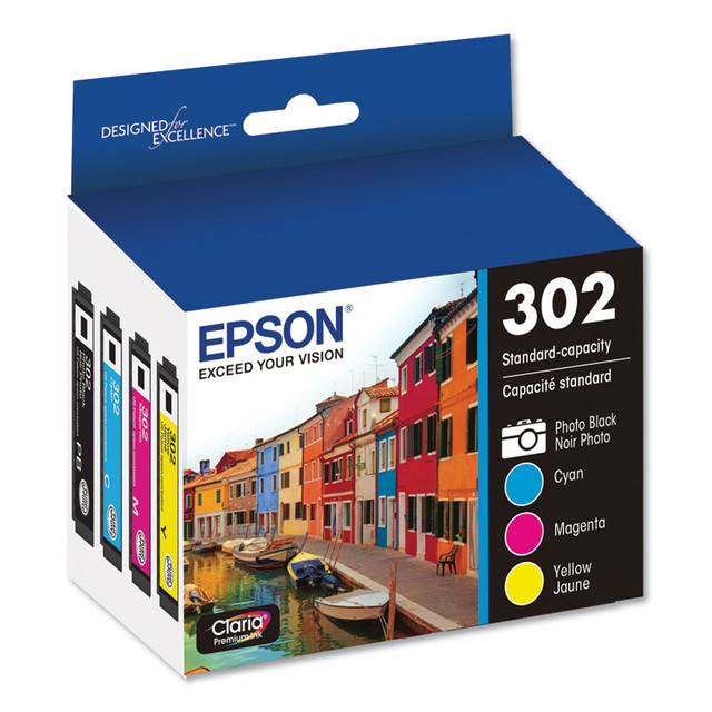 EPSON AMERICA, INC. T302520S T302520-S (T302) Claria Ink, Cyan/Magenta/Photo Black/Yellow