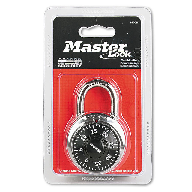 MASTER LOCK COMPANY 1500D Combination Lock, Stainless Steel, 1.87" Wide, Silver