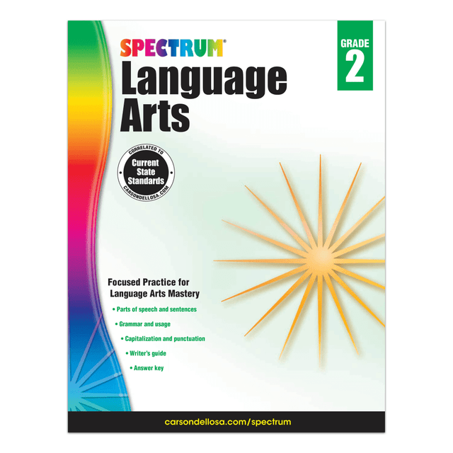 CARSON-DELLOSA PUBLISHING LLC 704589 Carson-Dellosa Spectrum Language Arts Workbook, Grade 2