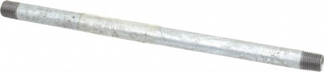 B&K Mueller 561-100HC Galvanized Pipe Nipple: 1/4", 10" Long, Schedule 40, Steel