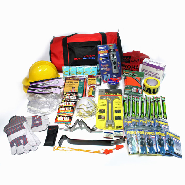 READY AMERICA 70030  Site Safety Emergency Kit, Red