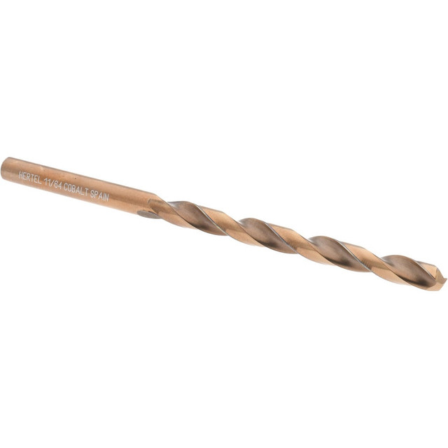 Hertel 41969 Jobber Length Drill Bit: 11/64" Dia, 135 °, Cobalt