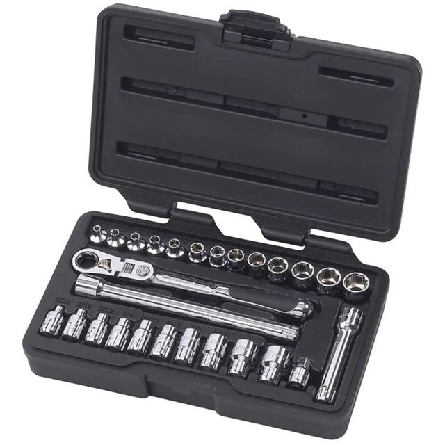 GEARWRENCH 891427 Pass Through Standard Socket Set: 27 Pc, 1/4" Drive, 5/32 to 9/16" Socket