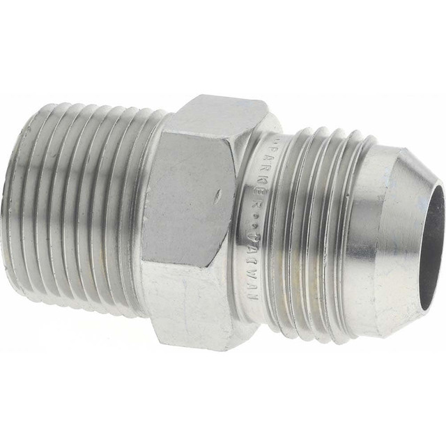 Parker 12 FTX-S Steel Flared Tube Connector: 3/4" Tube OD, 3/4 Thread, 37 ° Flared Angle