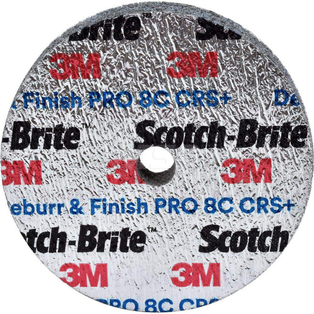 3M 7100212842 Deburring Wheel:  3" Dia, 1" Face Width, 3/8" Hole, Density 8, Ceramic