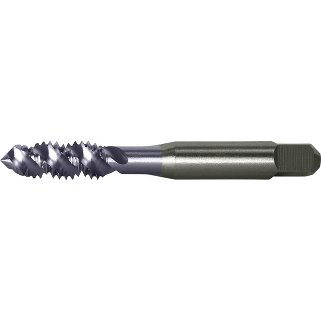 Greenfield Threading 330202 Spiral Flute Tap: #4-40 UNC, 2 Flutes, Bottoming, 2B Class of Fit, High Speed Steel, TiN Coated