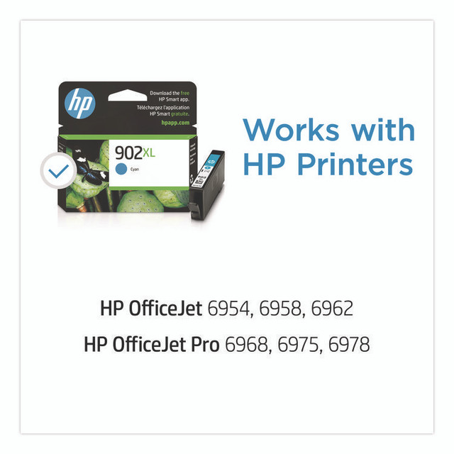 HP INC T6M02AN HP 902XL, (T6M02AN) High-Yield Cyan Original Ink Cartridge