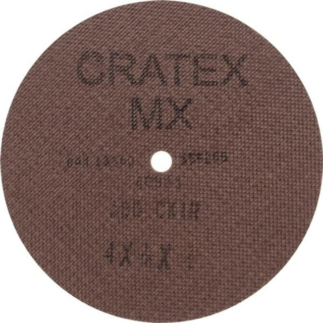 Cratex 40881 Fiber Disc: 4" Disc Dia, 1/4" Hole, 80 Grit, Aluminum Oxide