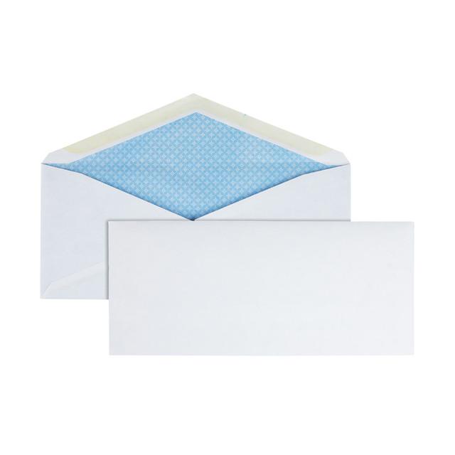 OFFICE DEPOT ODP78040  Brand #10 Security Envelopes, 4-1/8in x 9-1/2in, Gummed Seal, White, Box Of 50