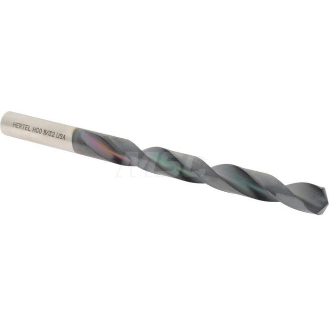 Hertel 4139739 Jobber Length Drill Bit: 11/32" Dia, 135 °, Cobalt