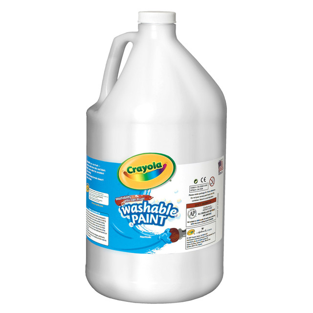 CRAYOLA LLC 54-2128-053 Crayola Washable Paint, White, Gallon CRAYOLA LLC 54-2128-053 Crayola Washable Paint, White, Gallon