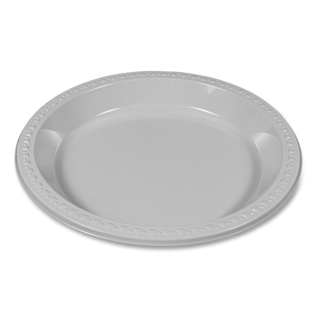 TABLEMATE PRODUCTS, CO. TM10644WH Plastic Dinnerware, Plates, 10.25" dia, White, 125/Pack