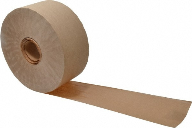 3M 7000029099 Packing Tape: 3" Wide, Natural, Water-Activated Adhesive