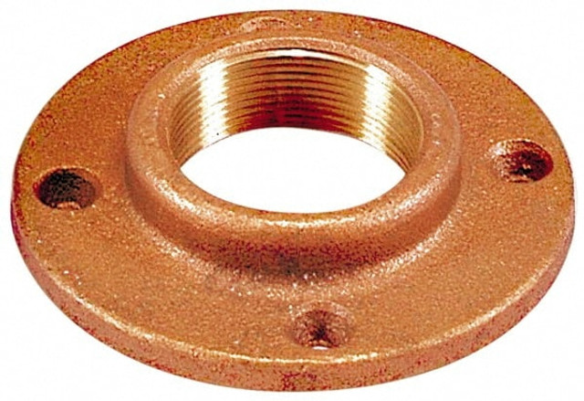 Merit Brass X235-32 2" Pipe, 6" OD, 1" Hub Length, Brass & Chrome Plated, Companion Pipe Flange