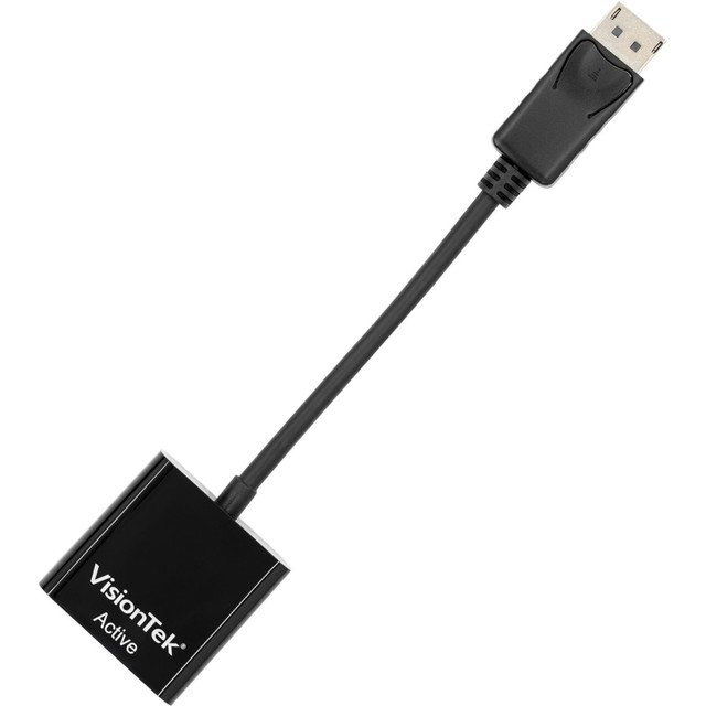 VISIONTEK 900342 DisplayPort to VGA Active Adapter (M/F) - DisplayPort/VGA Video Cable for Video Device, Projector, Monitor, TV, Dock, Digital Signage Display - First End: 1 x DisplayPort Digital Audio/Video - Male - Second End: 1 x 15-pin HD-15 - F VISIONTEK 900342 DisplayPort to VGA Active Adapter (M/F) - DisplayPort/VGA Video Cable for Video Device, Projector, Monitor, TV, Dock, Digital Signage Display - First End: 1 x DisplayPort Digital Audio/Video - Male - Second End: 1 x 15-pin HD-15 - F