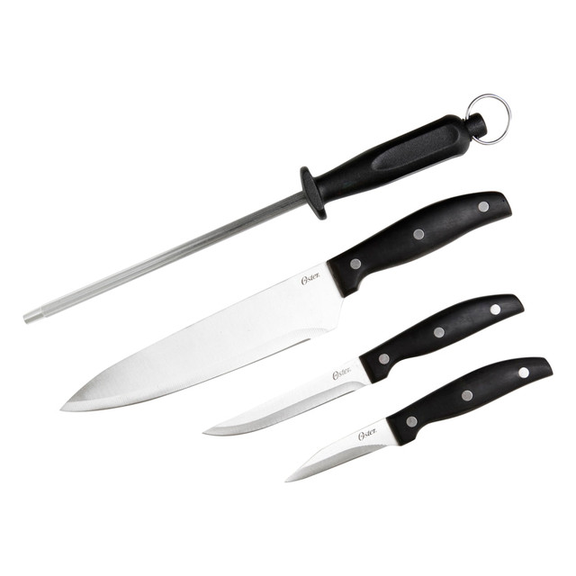 GIBSON OVERSEAS INC. 995101098M Oster Granger 4-Piece Stainless-Steel Cutlery Set, Black GIBSON OVERSEAS INC. 995101098M Oster Granger 4-Piece Stainless-Steel Cutlery Set, Black