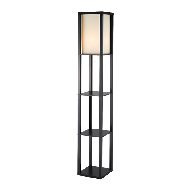 ADESSO INC 3193-01 Adesso Titan Tall Shelf Floor Lamp, 72in H, Black