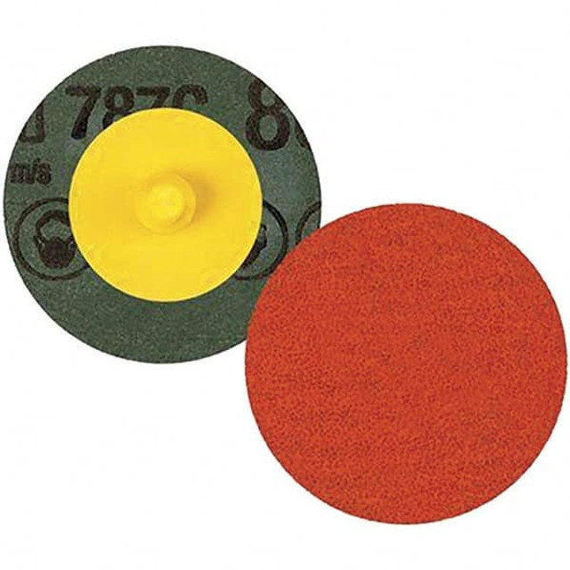 3M 7100100961 Quick-Change Disc: 3" Dia, 80 Grit, Ceramic