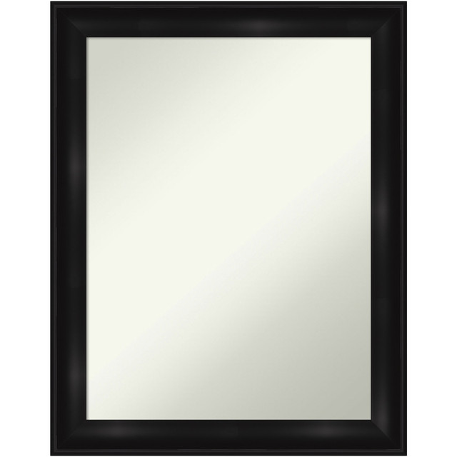 UNIEK INC. A42705545694 Amanti Art Narrow Non-Beveled Rectangle Framed Bathroom Wall Mirror, 28in x 22in, Grand Black