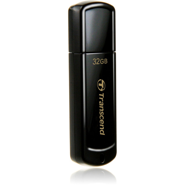 TRANSCEND INFORMATION INC. TS32GJF350 Transcend 32GB JetFlash 350 USB 2.0 Flash Drive - 32 GB - USB 2.0 - 15 MB/s Read Speed - 11 MB/s Write Speed - Black - 1 Each